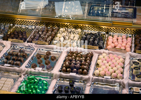 Schokolade, Cafe Zauner in Bad Ischl, Salzkammergut, Oberösterreich Stockfoto