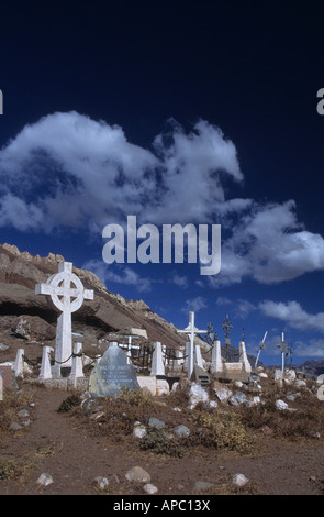 Kletterer Bergfriedhof in Los Puquios in der Nähe von Mt Aconcagua, Argentinien Stockfoto