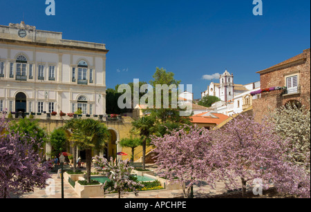 Silves, Zentralplatz, der Algarve, Portugal Stockfoto