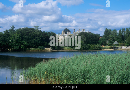Blick über Beaulieu River Palace House, Beaulieu, das neue Forest National Park, Hampshire, England, UK Stockfoto
