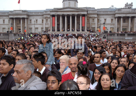 Jährliche Hindu Diwali-Fest des Lichts in Trafalgar Square in London. Stockfoto