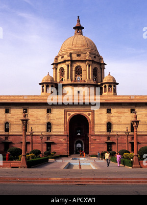 Die Nord-Block-Sekretariat Gebäude, Vijay Chowk, New Delhi, Indien Stockfoto