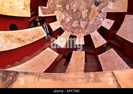 Altes Observatorium Jantar Mantar in Delhi, Indien Stockfoto
