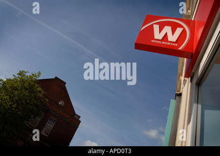 Woolworths shop Vorderes Bild von Taunton, Somerset. Stockfoto