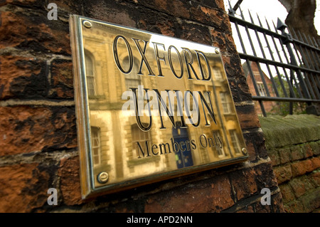 Die berühmte Oxford Union Debattierclub, wo viele ehemalige Premierminister ihre Fähigkeiten in der Kammer geschliffen Stockfoto