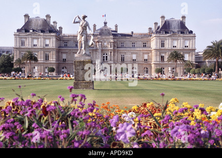 Palais de Luxembourg-Palast, Jardin du Luxembourg-Park, Quartier Latin, Paris, Frankreich Stockfoto