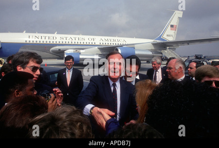 Vize-Präsident Bush läuft für die Präsidentschaft im März 1988 Stockfoto