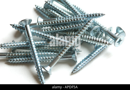 Nahaufnahme der Schraube der Posi-Antriebsschrauben Stockfoto