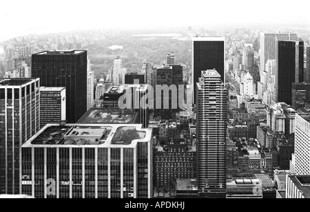 Manhattan Nord einschließlich Central Park auf der Suche Stockfoto