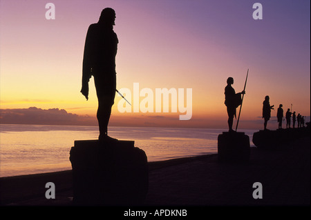 Koenigsstatuen, Pl De La Candelaria, Candelaria, Teneriffa Kanarische Inseln, Spanien Stockfoto