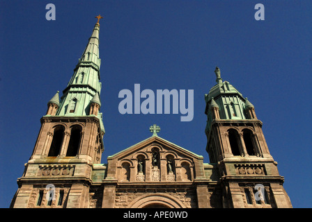 Kirche Notre-Dame du Rosaire auf Saint-Hubert-Straße Stadt Villeray Sektor der Montreal Quebec Kanada Stockfoto