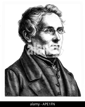 Varnhagen von Ense, Karl August, 21.2.1785 - 10.10.1858, deutscher Autor/Autorin, Porträt, Stahlstich, Jahrhundert, Artist's Urheberrecht nicht gelöscht werden Stockfoto