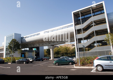 Ponton-Dock-Station auf die Docklands Light Railway DLR in der Nähe der Thames Barrier Park in East London GB UK Stockfoto