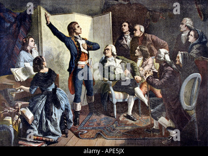 Presse/Medien, Zeitschriften, "Le Petit Journal", Paris, 3. Band, Nummer 74, illustrierte Beilage, Samstag, 23. April 1892, Illustration, "1792 - Geburt der Marseillaise in Straßburg", Stockfoto