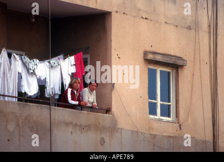 getrocknete Streifen Hausfrauen Libanon Beirut Stockfoto