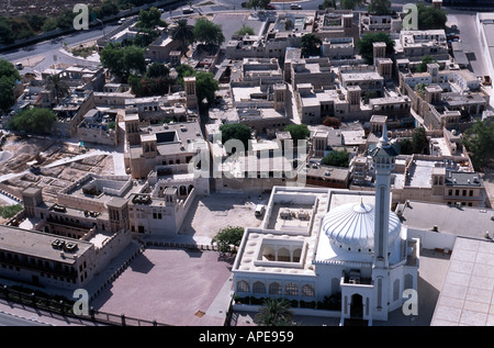 Luftansicht der Dubai Altstadt Bastakia Stockfoto