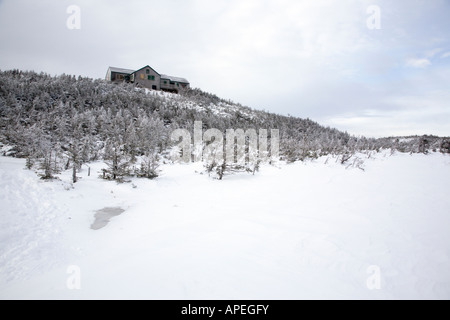 Greenleaf Hütte von Greenleaf Trail in den Wintermonaten befindet sich in den White Mountains New Hampshire USA Stockfoto