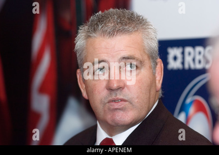 Wales Rugby coach Warren Gatland anlässlich des sechs-Nationen-Start im Hurlingham Club in London im Jahr 2008. Stockfoto