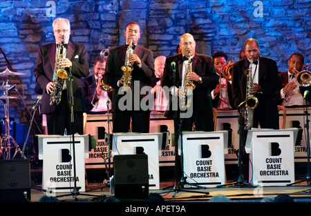 Count Basie Orchestra spielen in Brecon Jazz Festival, Powys, South Wales, UK Stockfoto