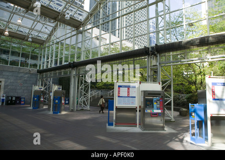 Burrard Street Station des Skytrain Vancouver BC Kanada Stockfoto