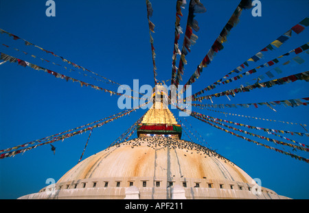 Bodhanath / Bodnath buddhistischen Tempel Kathmandu-Nepal Stockfoto