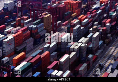 Hong Kong Container Por Stockfoto