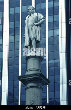 Statue von Christoph Kolumbus, Columbus Circle, New York City Stockfoto