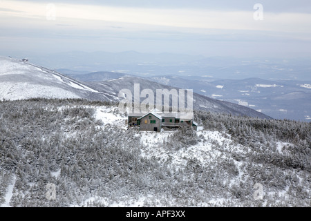 Appalachian Trail Greenleaf Hütte von Greenleaf Trail in den Wintermonaten befindet sich in den White Mountains New Hampshire USA Stockfoto