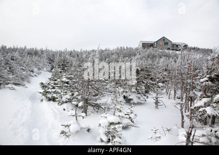 Greenleaf Hütte von Greenleaf Trail in den Wintermonaten befindet sich in den White Mountains New Hampshire USA Stockfoto