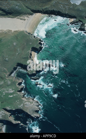 Luftaufnahme des Strandes in Schottland Stockfoto
