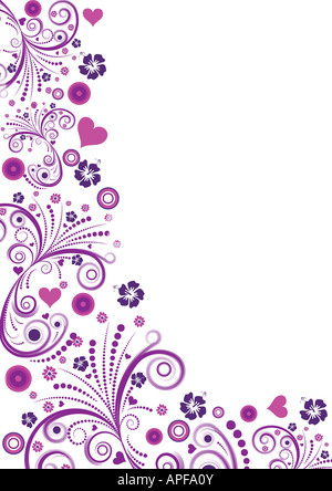 trendige Vektor floral Bordürenmuster Stockfoto