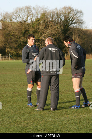 Walisischen Rugby Union Training Boden Hensol Vale von Glamorgan South Wales GB UK 2008 Stockfoto