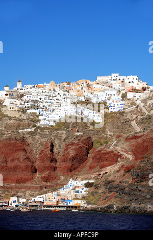Europa Griechenland Kykladen Santorini eine Aussicht von Oia Stockfoto