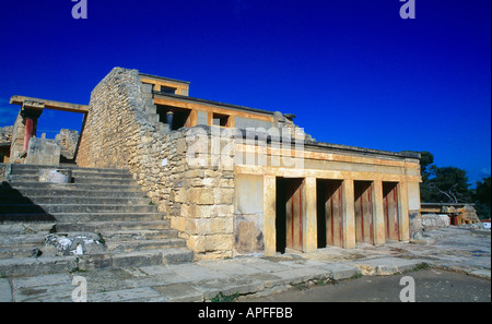 Kreta Griechenland Knossos Palast Thron Zimmer Komplex Stockfoto