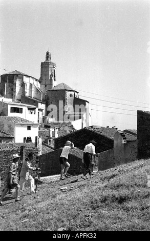 Marcel Duchamp, Salvador Dalí und Gala in Cadaques 1958 Stockfoto