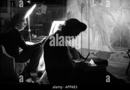 Gemälde von Salvador Dali und Gala lesen laut für ihn Port Lligat 1959 Stockfoto