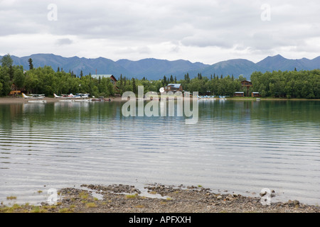 Alaska-Port Alsworth im Lake Clark National park Stockfoto