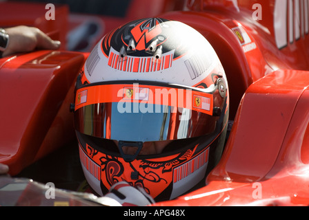 Kimi RAEIKKOENEN (FIN) im Ferrari F2008 Formel1 Rennwagen Stockfoto