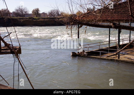 Stromschnellen des Manavgat Flusses Stockfoto