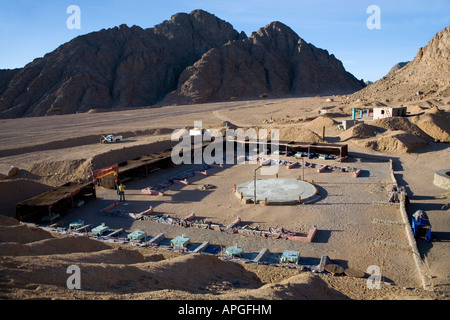 Beduinen-Camp für Touristen in der Wüste Sinai in der Nähe von Sharm el Sheikh Ägypten Stockfoto