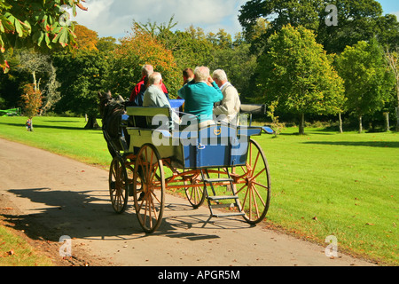 Menschen bei Beförderung in Killarney Park Irland Reiten Stockfoto