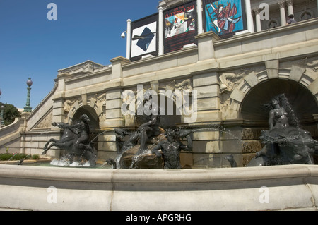 Brunnen von Neptun Skulpturen. Washington, DC Stockfoto