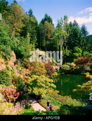 Butchart Gardens Victoria Vancouver Island BC Kanada Stockfoto