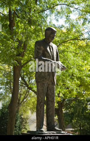 ILLINOIS Dixon Statue des Präsidenten Ronald Reagan im Park neben dem Elternhaus Stockfoto