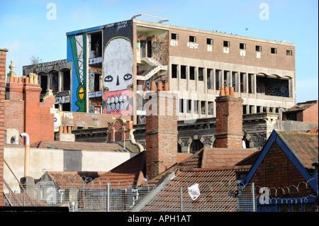 GRAFFITI-ARBEITEN IN STOKES CROFT BRISTOL Stockfoto