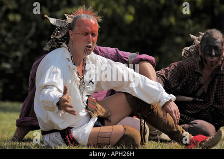 Chief Blackfish der Stamm der Shawnee bei der Belagerung von Fort Boonesborough Stockfoto