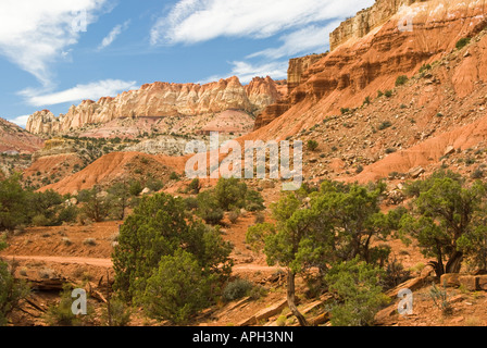 roter Sandstein-Formationen entlang des Burr Trails durch Grand Staircase Escalante National Monument im Süden Utahs Stockfoto