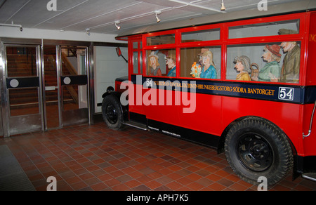 Der Eingang zu den Transport-Museum von Stockholm und das Spielzeugmuseum auf S Dermalm Insel in Stockholm Schweden Stockfoto