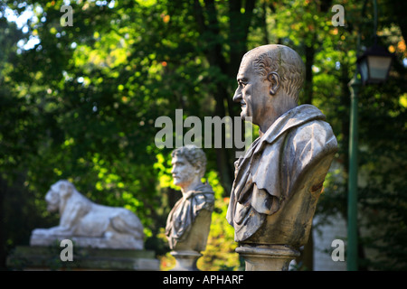 Skulpturen im Lazienki-Park Warschau Polen Stockfoto