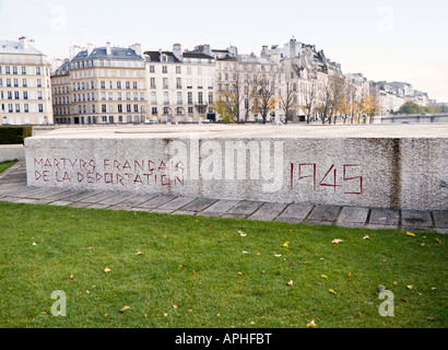 Märtyrer Francais De La Deportation Memorial, Ile De La Cite, Paris, Frankreich, Europa Stockfoto